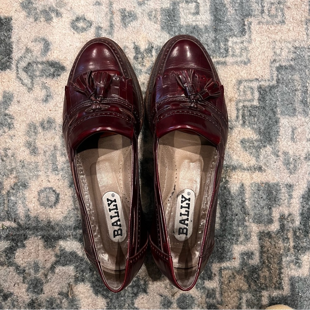 Bally Tassel Loafers in burgundy